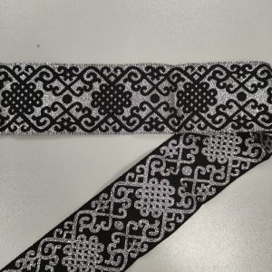 TAPACOSTURAS JACQUARD METAL 5 cm.- Varios Colores - Plata