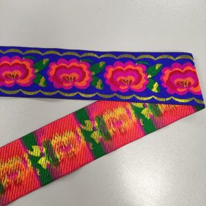 Tapacosturas Bordado Floral 5 cm- Varios Colores - Azul