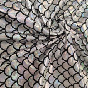 LICRA FANTASÍA ESCAMAS - VARIOS COLORES - Plata