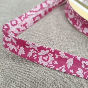 Bies Flores Blancas 18mm.- Varios Colores - Rosa