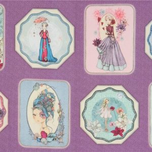 QT Fabrics- Panel Mirabelle Midnight Garden