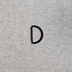 Anilla "D" Metálica 31mm - varios colores - Negro Mate