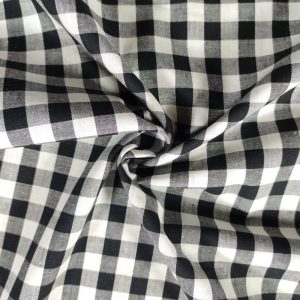 Algodón Cuadros Vichy- Varios Colores - Negro
