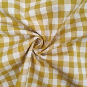 Algodón Cuadros Vichy- Varios Colores - Mostaza