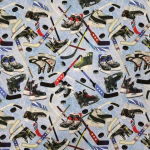 Algodón Americano Estampado Hockey sobre Hielo