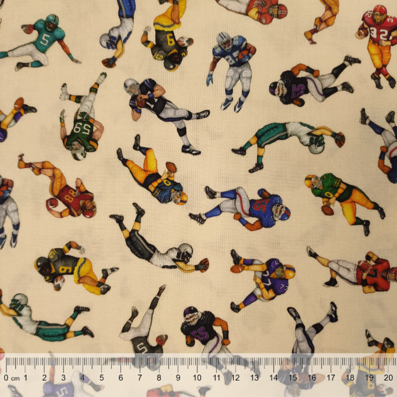 Algodón Americano Estampado Rugby