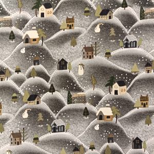 Algodón Snowman Casitas