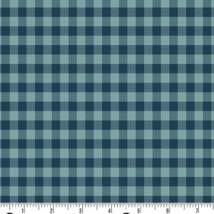 Algodón Polka Azul Cuadros