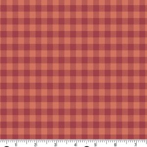 Algodón Polka Naranja Cuadros