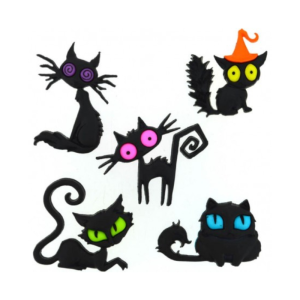 Botones Creativos- Creeped Out Cats