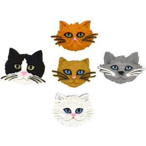 Botones Creativos- Fuzzy Felines