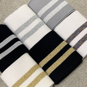 Cenefa Puños Rayas Metalizadas- Varios Colores