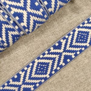 Cinta Mochila Étnica Rombos 30mm.- Varios Colores - Azulón