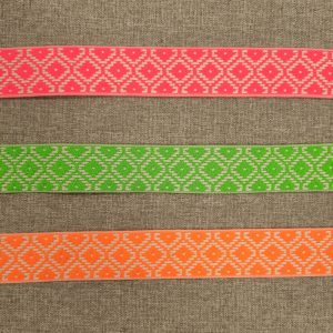 Cinta Mochila Étnica Rombos 30mm.- Varios Colores Flúor