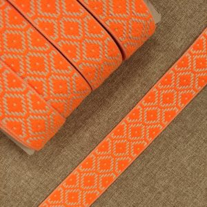 Cinta Mochila Étnica Rombos 30mm.- Varios Colores Flúor - Naranja Flúor