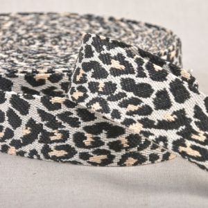 Cinta Mochila Animal Print Leopardo 40mm - Varios Colores - Crudo