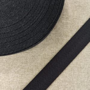 Cinta Mochila Espiga Algodón 30mm- Varios Colores - Negro