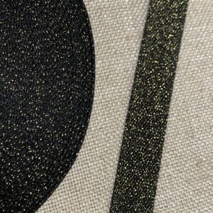 Cinta Mochila Metalizada 20mm- Varios Colores - Negro-Oro