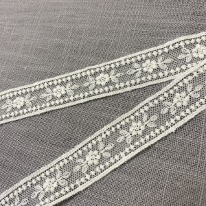 Entredós Tul Bordado Floral 20mm - Gama Anna