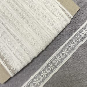 Entredós Tul Bordado Floral 20mm - Gama Alba