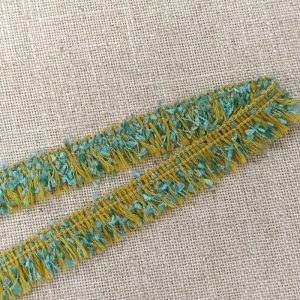 Fleco Chanel Multi 20mm- Varios Colores - Amarillo-Turquesa