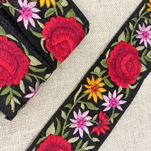 Galón Flores 60mm- Varios Colores - Rojo