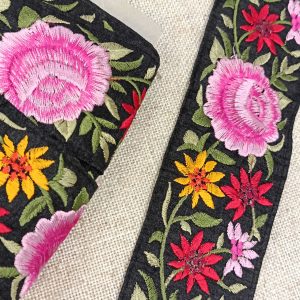 Galón Flores 60mm- Varios Colores - Rosa