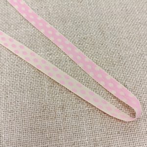 Galón Topos 10mm- Varios Colores - Blanco-Rosa