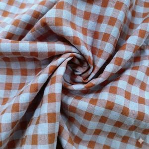 SEERSUCKER CUADROS 6 mm.- Varios Colores - Azul acero-marron