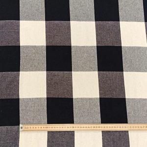 ALGODÓN RÚSTICO VICHY XL-Varios Colores - Negro