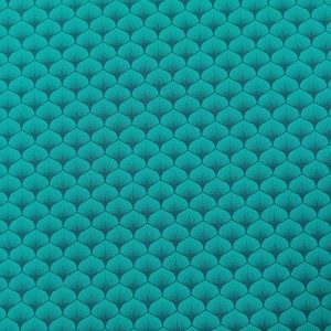 POPELÍN ESTAMPADO HOJAS- Varios colores - turquesa oscuro