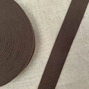 Cinta Mochila Polialgodón 25mm- Varios Colores - Marrón Oscuro