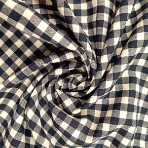SEERSUCKER CUADROS 6 mm.- Varios Colores - Negro-Blanco