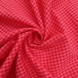 SEERSUCKER CUADROS 3 mm.- Varios Colores - Rojo Flúor