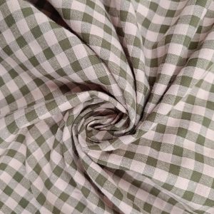 SEERSUCKER CUADROS 6 mm.- Varios Colores - Rosa-verde olivo