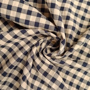 SEERSUCKER CUADROS 6 mm.- Varios Colores - Negro-crudo