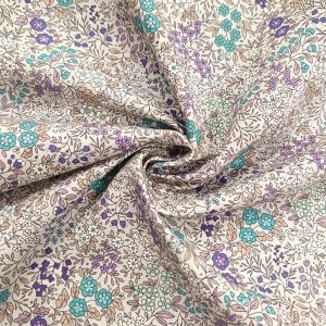 ALGODÓN FLORAL VINTAGE- Varios Colores - Gris