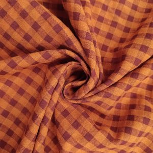 SEERSUCKER CUADROS 6 mm.- Varios Colores - Teja
