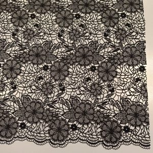 GUIPURE FLORAL NEGRO