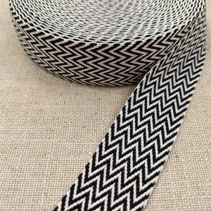 Cinta Mochila ZigZag 40mm- Varios Colores - Blanco