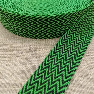 Cinta Mochila ZigZag 40mm- Varios Colores - Verde Flúor