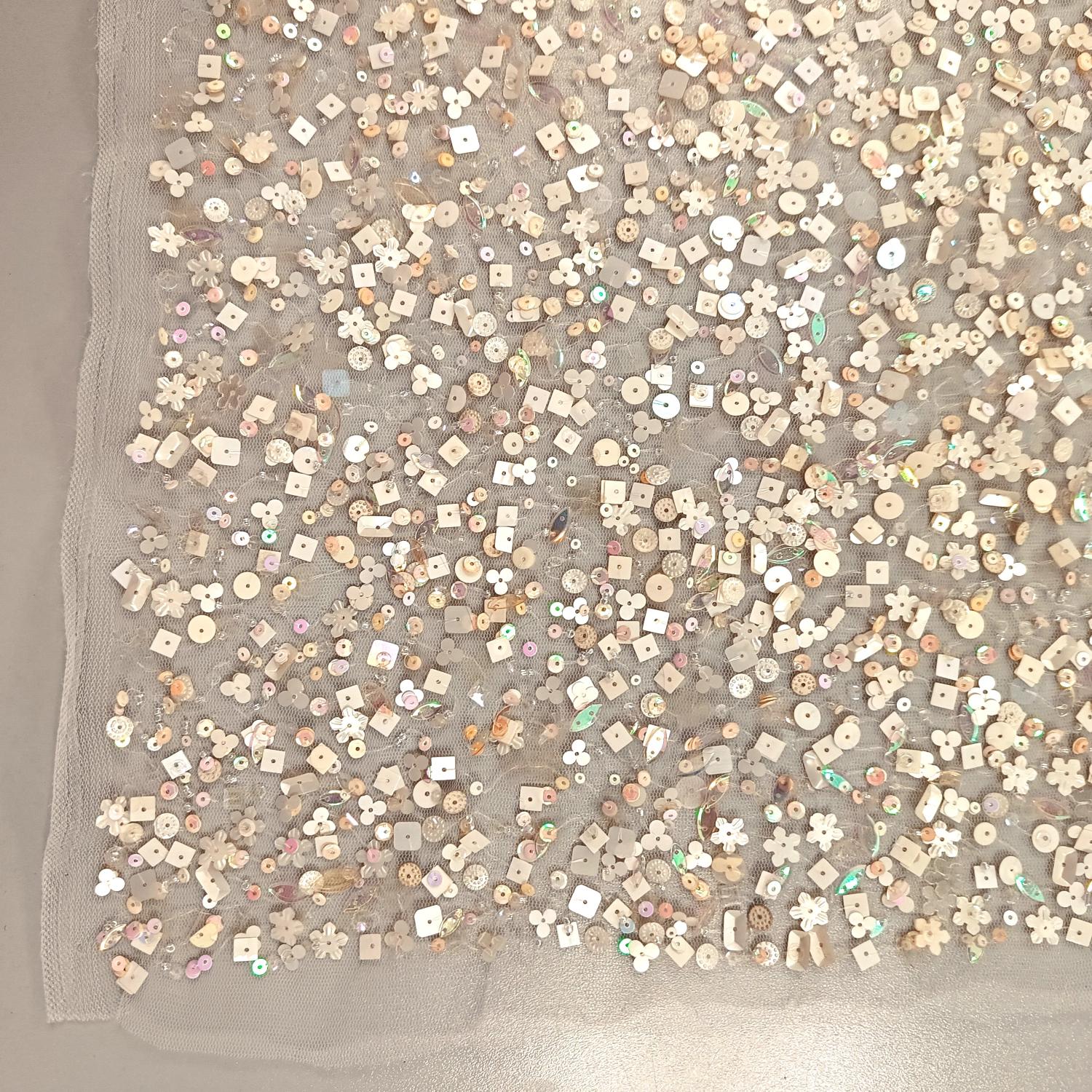 Tul Paillettes Multiforma Crudo - Imagen 2