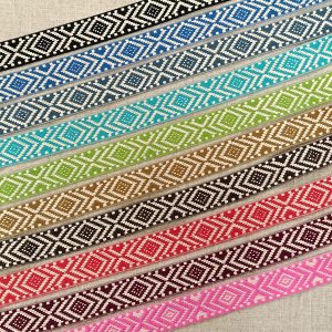 Cinta Mochila Étnica Rombos 30mm.- Varios Colores