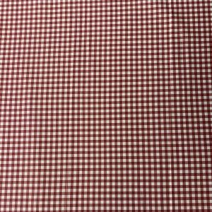 Loneta CARLA Cuadro Color Cereza Y Crudo