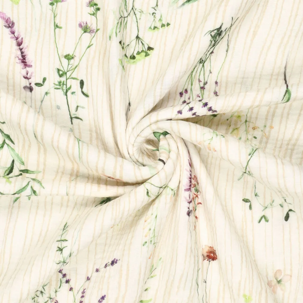 MUSELINA FLOR RAYADA - Imagen 2