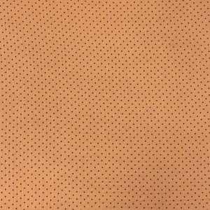 Muselina Puntitos Negros Fondo Mandarina