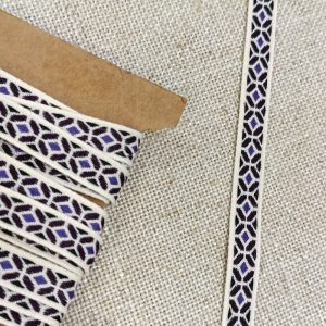 Pasamanería Cinta Tejida Geométrica– Varios colores - Morado