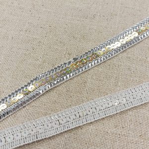 PASAMANERÍA LENTEJUELA- Varios Colores - Plata