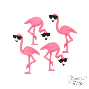 Botones Creativos- Pink Flamingos