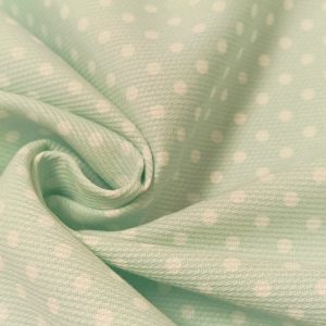 Piqué Canutillo Topos Verde Agua - Verde Agua-Blanco